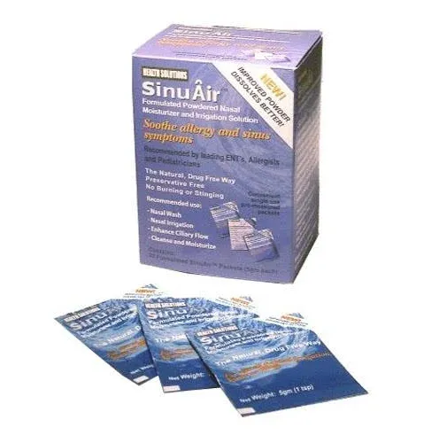 SinuAir Powdered Nasal Irrigation Solution and Moisturizer Packets