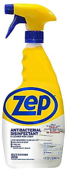 Zep 32 oz Antibacterial Disinfectant & Cleaner with Lemon