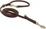 Guiding Star Durable Multi Function 8ft Dog Leash, Genuine Leather Training Leash for Small, Medium and Large Dogs JJ312060