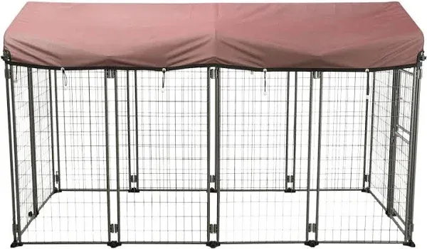 Deluxe Outdoor Dog Kennel with Cover, Small