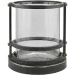 Metal Trim Hurricane with Glass Insert