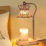 Candle Warmer Lamp, Dimmable Lantern with Timer, Wax Melt for Scented Candles, Compatible with Small & Large Jar, with 2 Light Bulbs