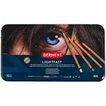 Derwent Lightfast Colored Pencils Set of 72, 100% Lightfast Professional Quality