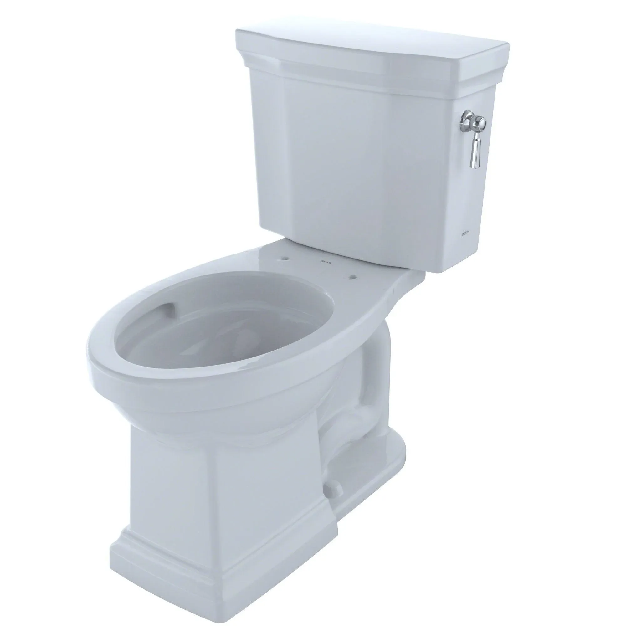 Toto CST404CEFG#01 Promenade II Two-Piece Elongated 1.28 GPF Universal Height Toilet with CEFIONTECT , Cotton White