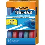 BIC Wite-Out EZ Correct Correction Tape, Non-Refillable, 1/6" x 472" - 10 pack