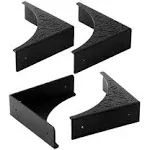 Roos Antique Zinc Alloy Box Corner Protector Edge Safety Guard Cabinet Furniture Corner Bumpers Pack of 4 (Black)