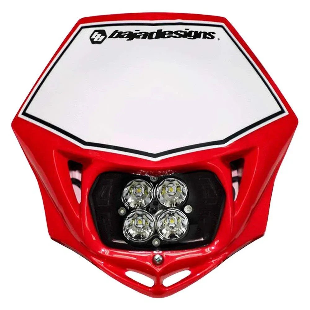 Baja Designs Motorcycle Squadron Sport (D/C) Headlight Kit with Red Shell