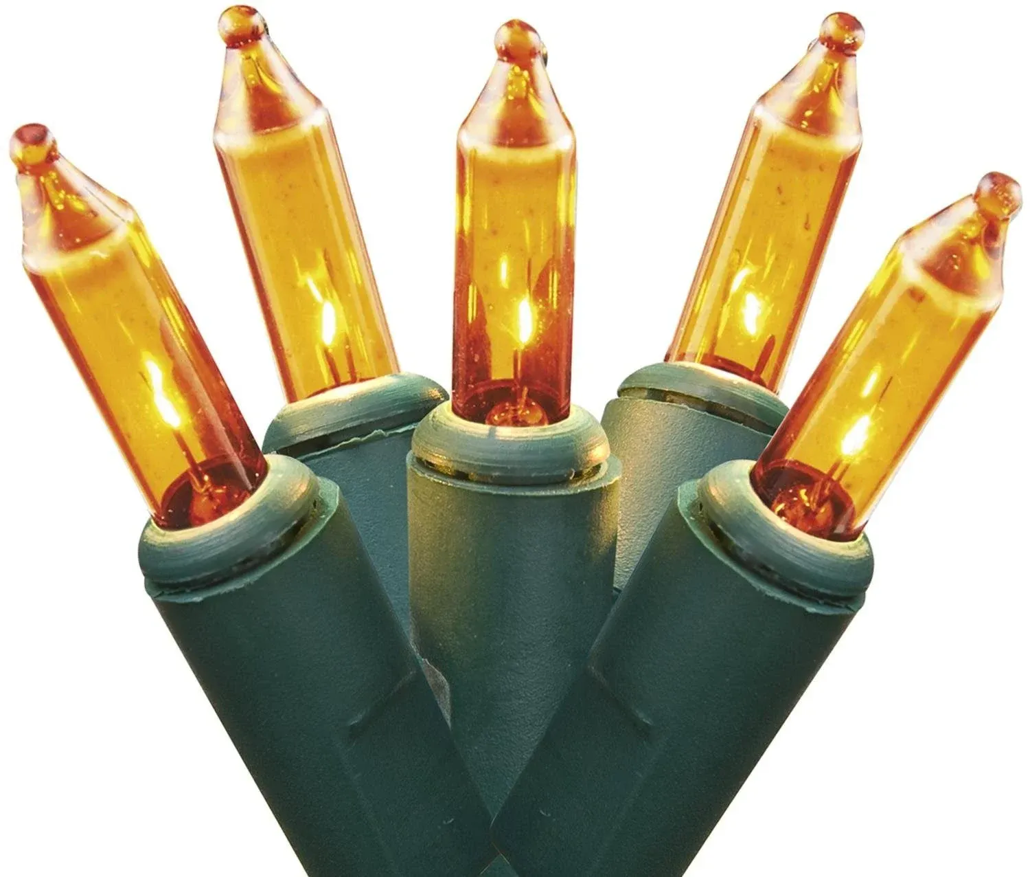 Dobar Holiday Essentials Ultra-Brite Gold Lights on Green Wire