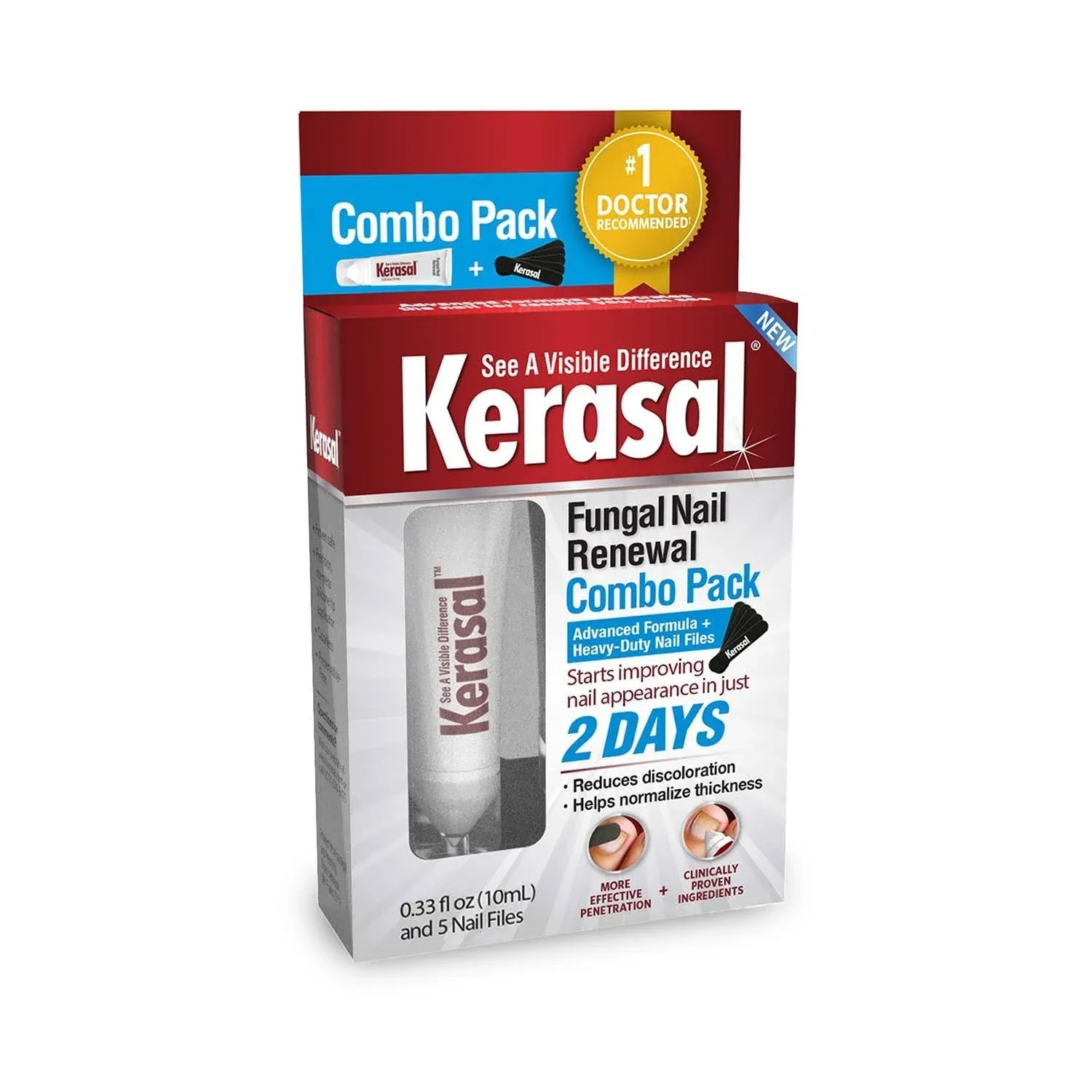 Kerasal Nail Renewal and Nail File Combo Pack, Restores Appearance of Discolo...