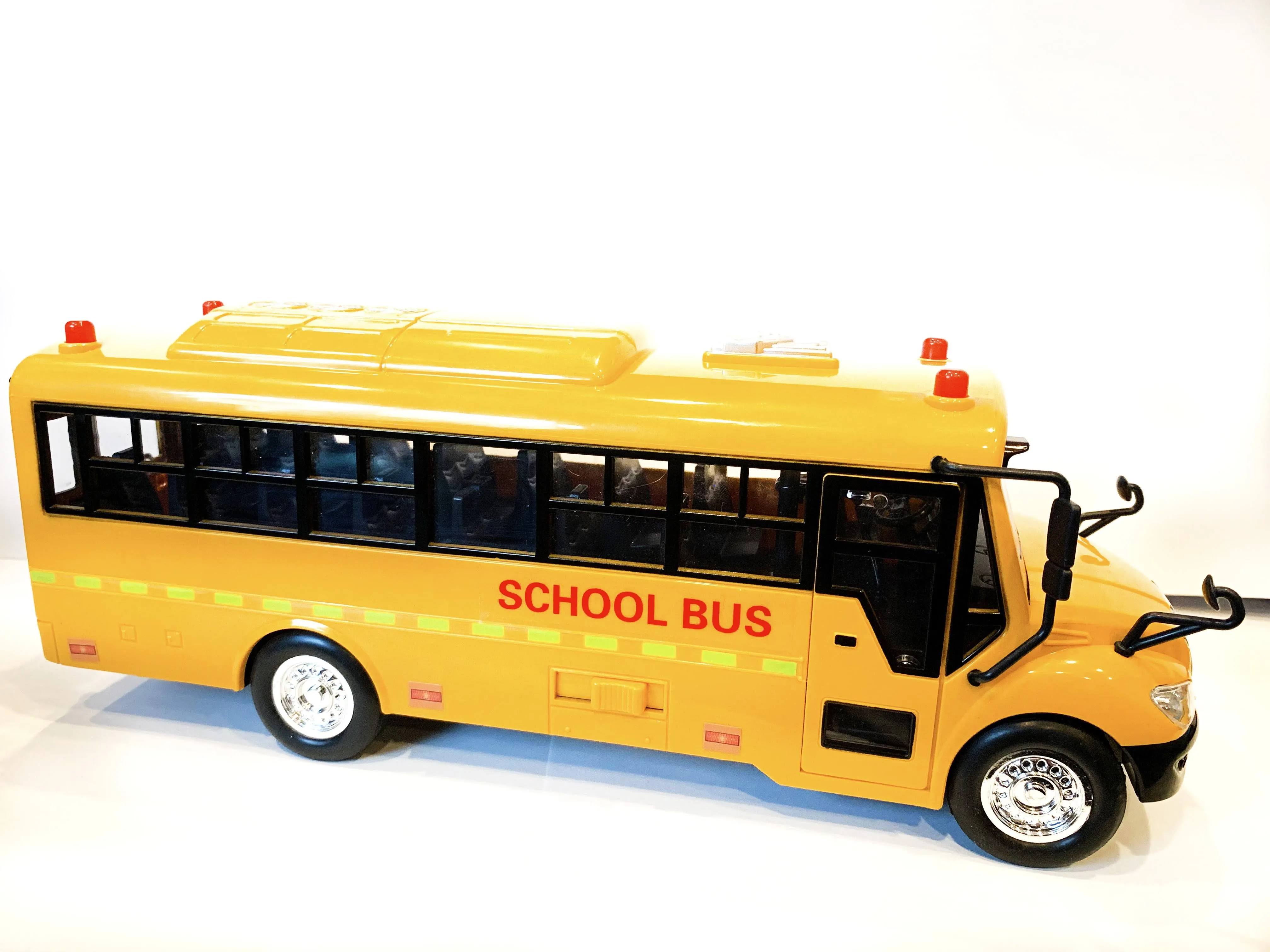 Big Daddy Huge Yellow School Bus with Lights and Cool Openable Doors Pull Back ...