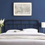 Modway Alessia Black King Metal Headboard