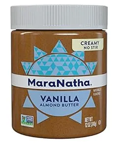 MaraNatha Creamy Roasted Vanilla Almond Butter, No Stir, 12 Ounce Jar