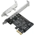 BEYIMEI PCIe SATA Card 2 Ports, PCI-E to SATA Expansion Card,6Gbps PCI-E (2x 4X ...