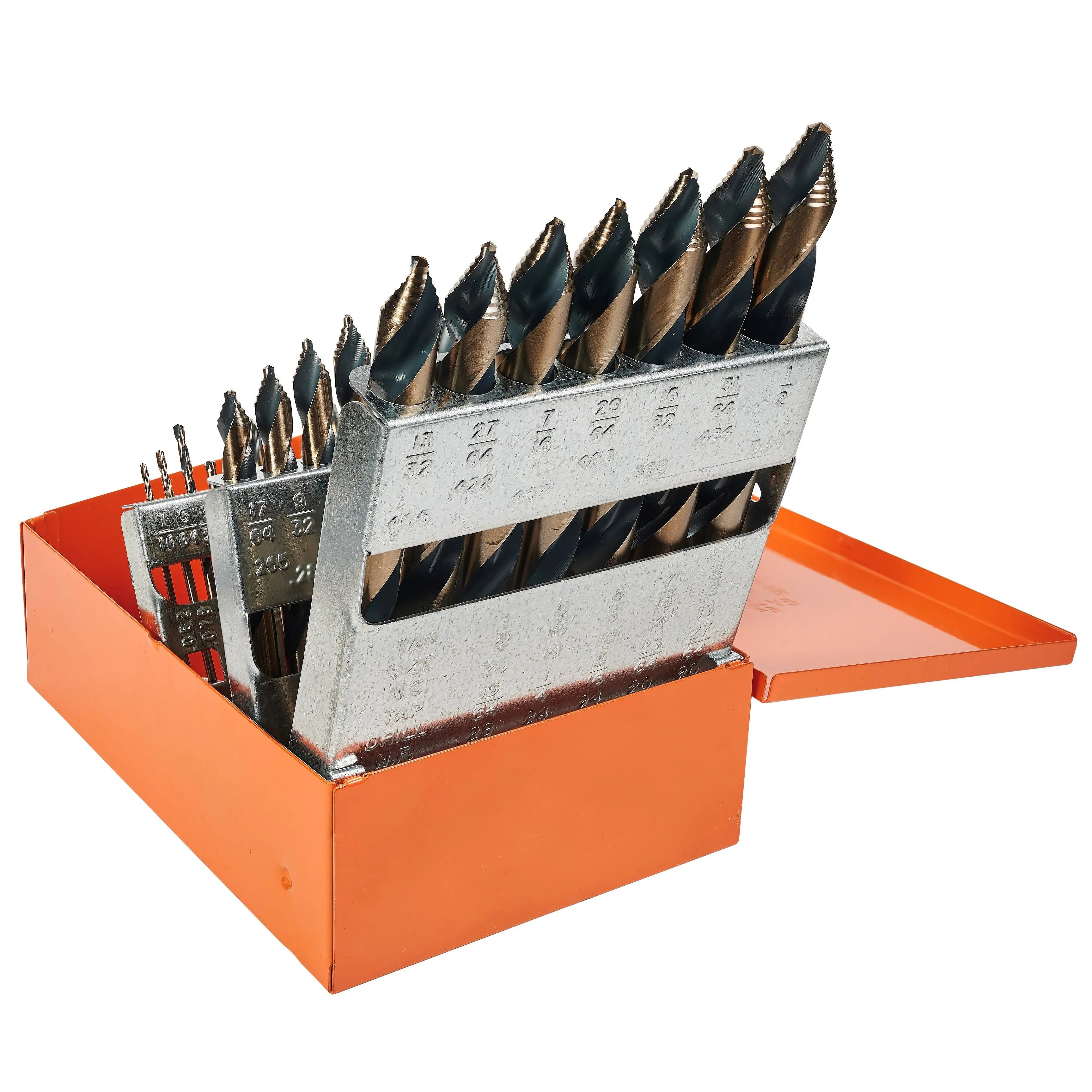 KnKut 29KK10 29 Piece Mechanics Length Step Point Drill Bit Set