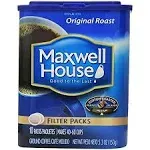 Maxwell House, Filter Packs, Original Roast, 10 Count, 5.3oz Container (Pack of 2)