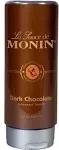 Monin - Gourmet Dark Chocolate Sauce, Velvety and Rich, Great for Desserts, Coffee, and Snacks, Gluten-Free, Non-GMO (12 Ounce) 