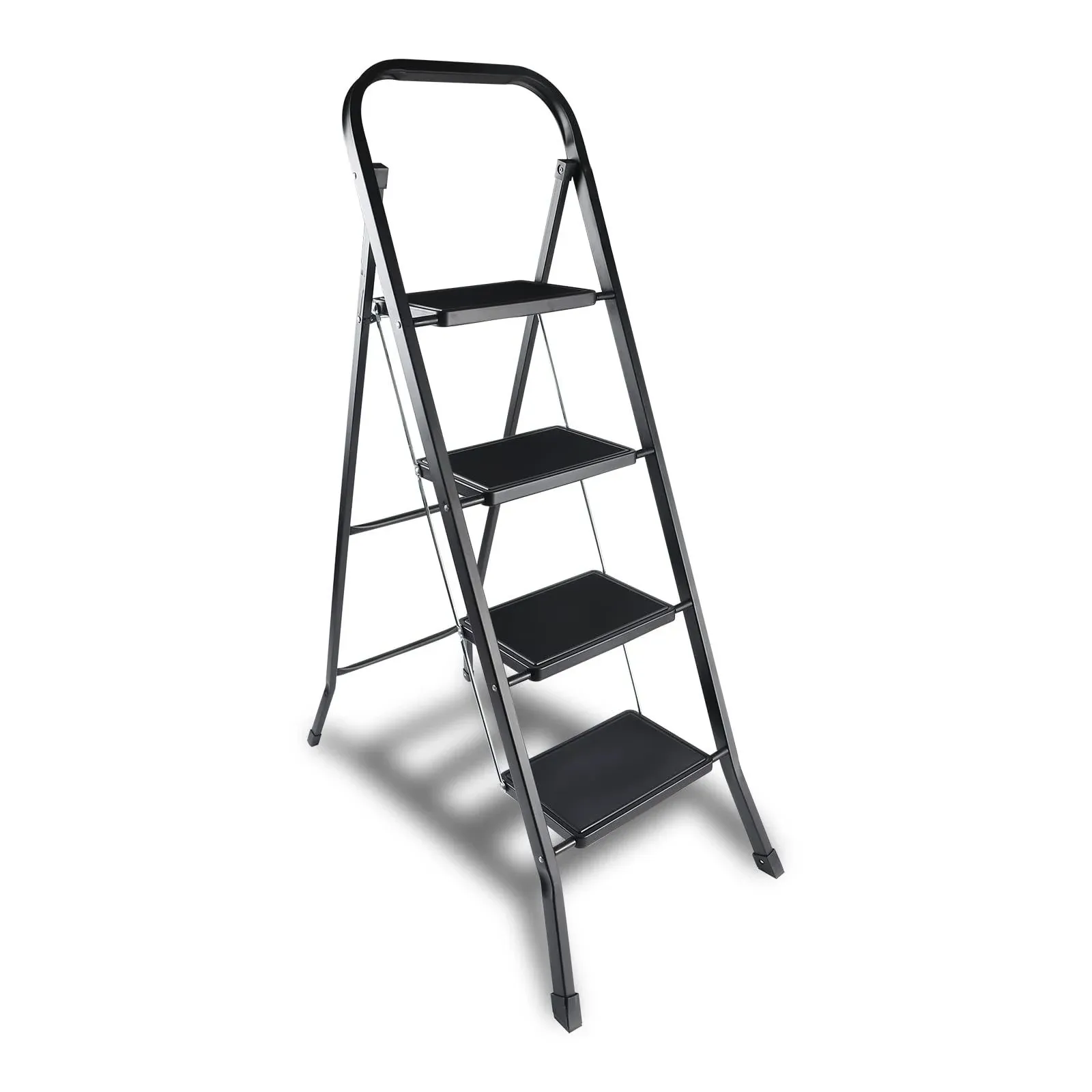 YSSOA 4 Step Ladder, Folding Step Stool with Wide Anti-Slip Pedal, 500 lbs Sturd