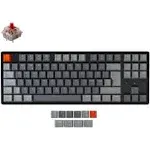 Keychron K8 87 Keys Tenkeyless Layout Wireless Mechanical Gaming Keyboard for Mac, Multitasking Type-C Wired Computer Keyboar