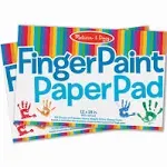 Melissa & Doug Finger Paint Paper Pad (12 x 18 inches) - 50 Sheets, 2-Pack - Kids Art Supplies, Fingerpaint Paper For Toddlers And Kids