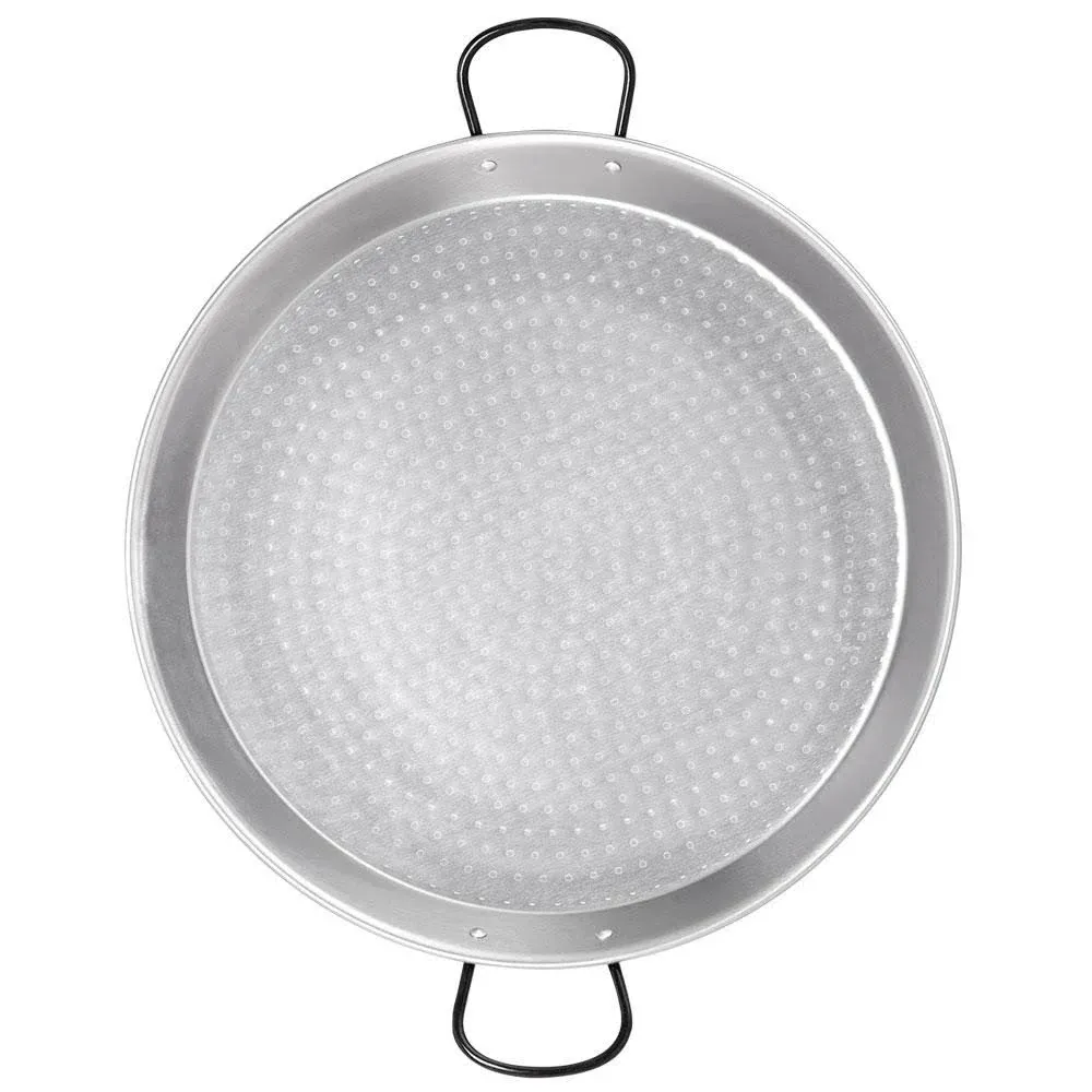 Paella Pan - Polished Steel - 28 inch 70 cm / 30 Servings