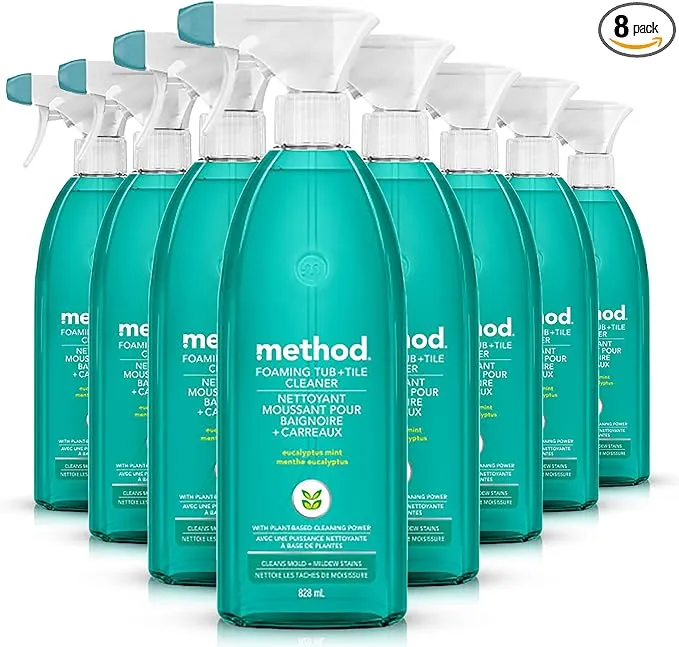 Method Foaming Bathroom Cleaner, Eucalyptus Mint, 28 Ounce, 2 pack, Packaging May Vary