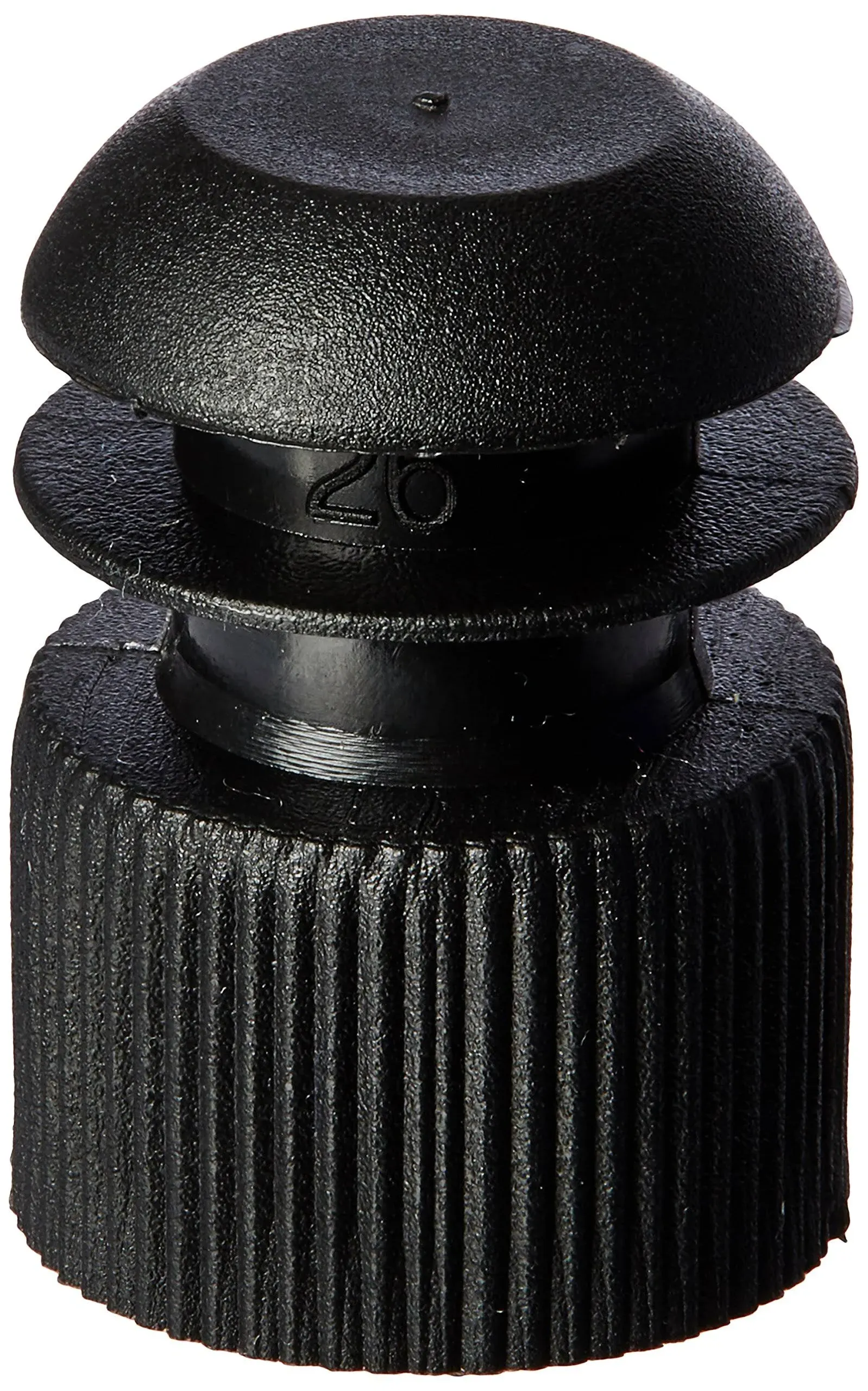 Globe Scientific 116152K Polyethylene Flange Plug Cap for Test Tubes, 16mm Size, Black (Pack of 1000)