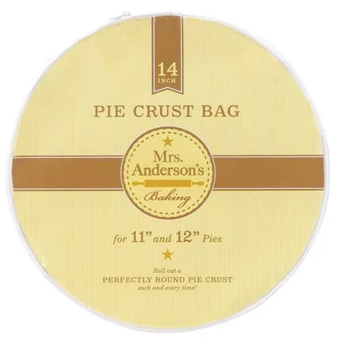 Mrs. Anderson's Baking Easy No-Mess Pie Crust Maker Bag, Rolls 14-Inch Crust For 11 to 12-Inch Pies, Set of 2