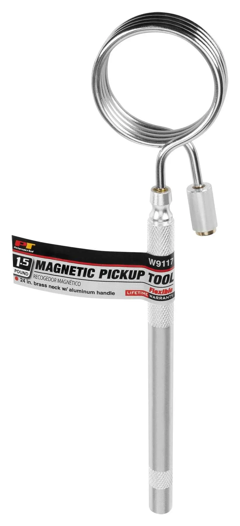 24 in. L X 1.00 in. W Silver Flexible Magnetic Pickup Tool 1.5 lb. pull 12 pc