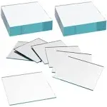 50 Pack Square Glass Mirror tiles, 4 inch Panels for Crafts, Centerpieces, DIY Home Decor