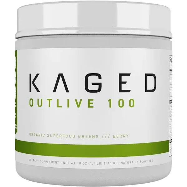 Kaged Organic Greens Superfood Powder | Berry | Wellness with Supergreens | Apple Cider Vinegar | Ashwaghanda | 30 Servings