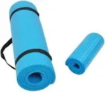 BalanceFrom All Purpose 1/2-Inch Extra Thick High Density Anti-Tear Exercise Yoga Mat and Knee Pad with Carrying Strap