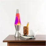 14.5 in. Classic Lamp - Yellow Wax/Purple Liquid/Silver Base and Cap