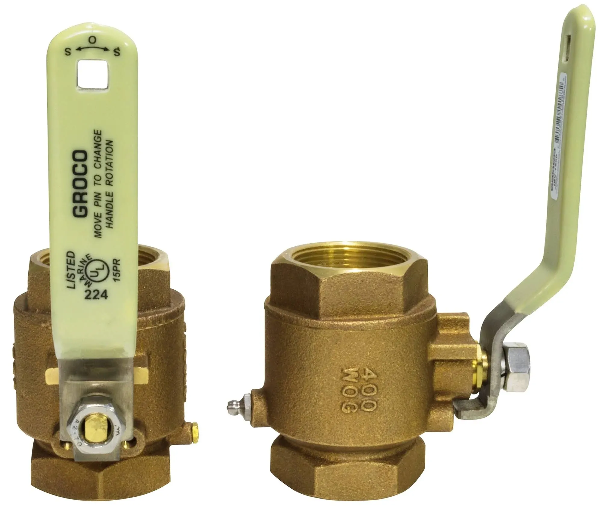 GROCO 1&quot; NPT Bronze In-Line Ball Valve