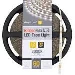 142250 Ribbon Flex Pro Tape Light 60 Leds/M, Soft Bright White 3000K 32.8 Ft. Pr