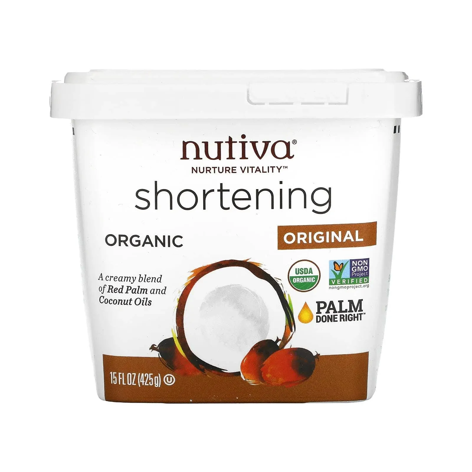 Nutiva Organic Shortening, Original, 15 oz