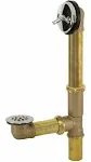 KB BRASS BATH WASTE  Trip Lever WITH Overflow - Polished Chrome Finish