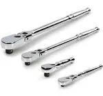 TEKTON 1/4, 3/8 Inch Drive Stubby Ratchet Set, 2-Piece (3, 4-1/2 in.) | SRH91006