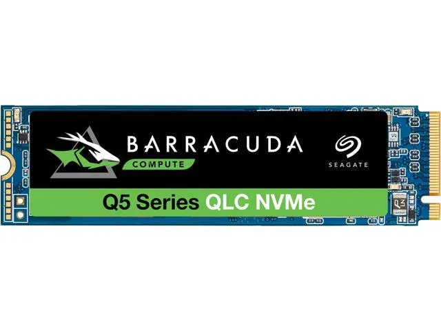 Seagate BarraCuda Q5 M.2 2280 1TB PCIe Gen3 x4 NVMe 1.3 3D QLC Internal Solid State Drive (SSD) ZP1000CV3A001