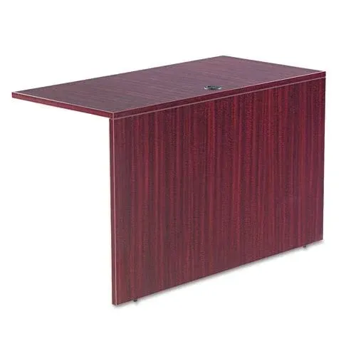 Alera Valencia Series Reversible Return/Bridge Shell, 47 1/4w x 23 5/8d, Mahogany