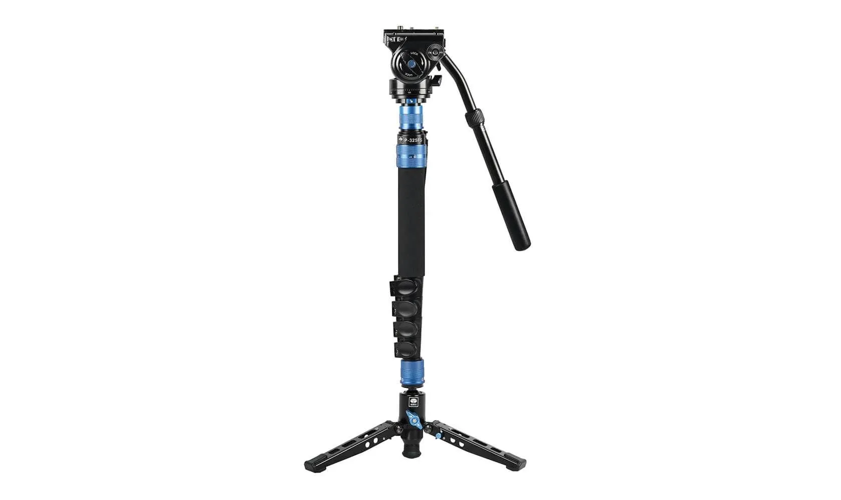 Sirui P-325FS 5-Section Carbon Fiber Monopod with VH-10 Video Head