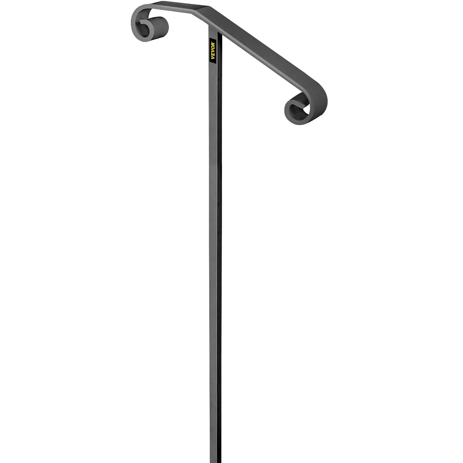 Single Post Handrail Wrought Iron Post Mount Step Grab Supports in Ground Lon...