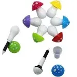 SWTOOL 30pcs Mushroom Ballpoint Pen Cute Cartoon Retractable Ball Pen for Kids (Random Color)