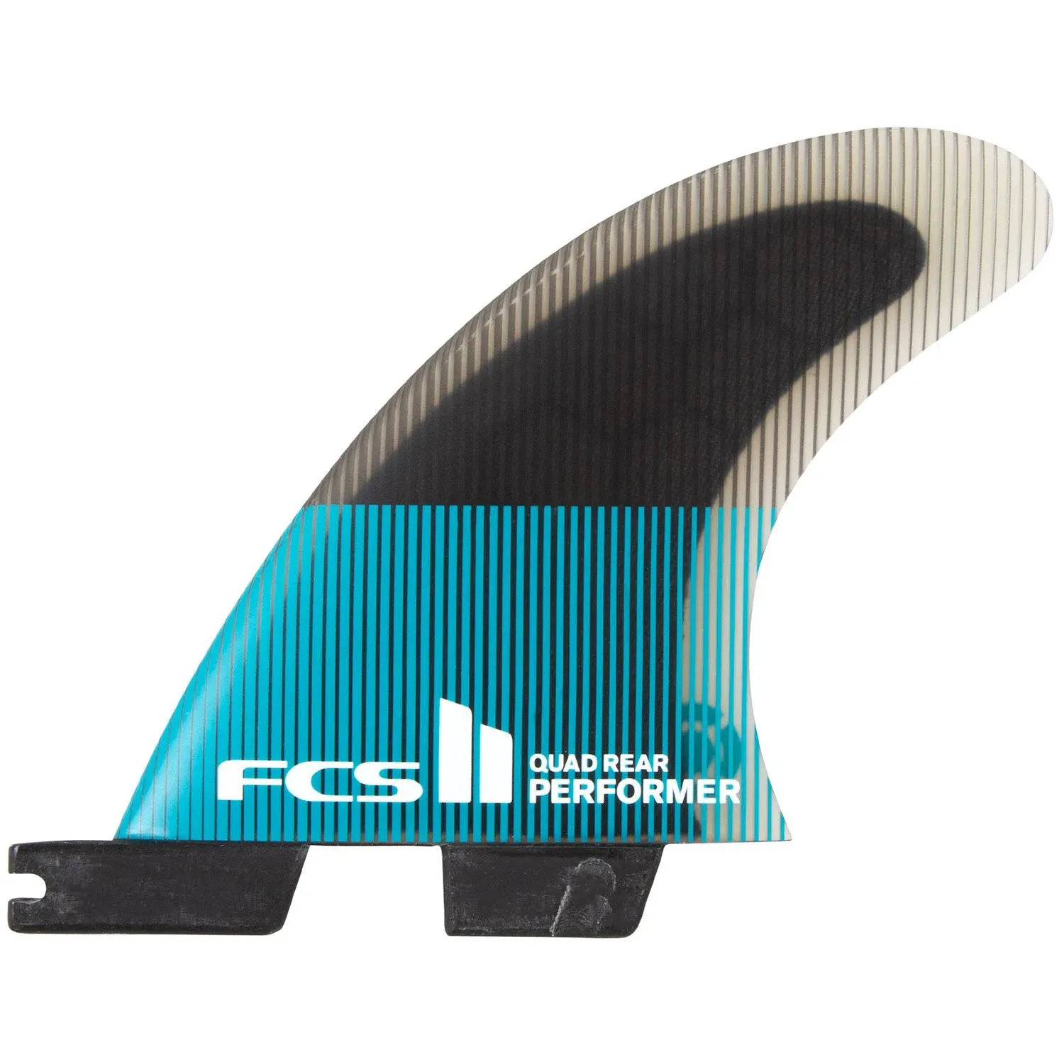 FCS II Performer PC Quad Fin Set - Small - Teal/Black