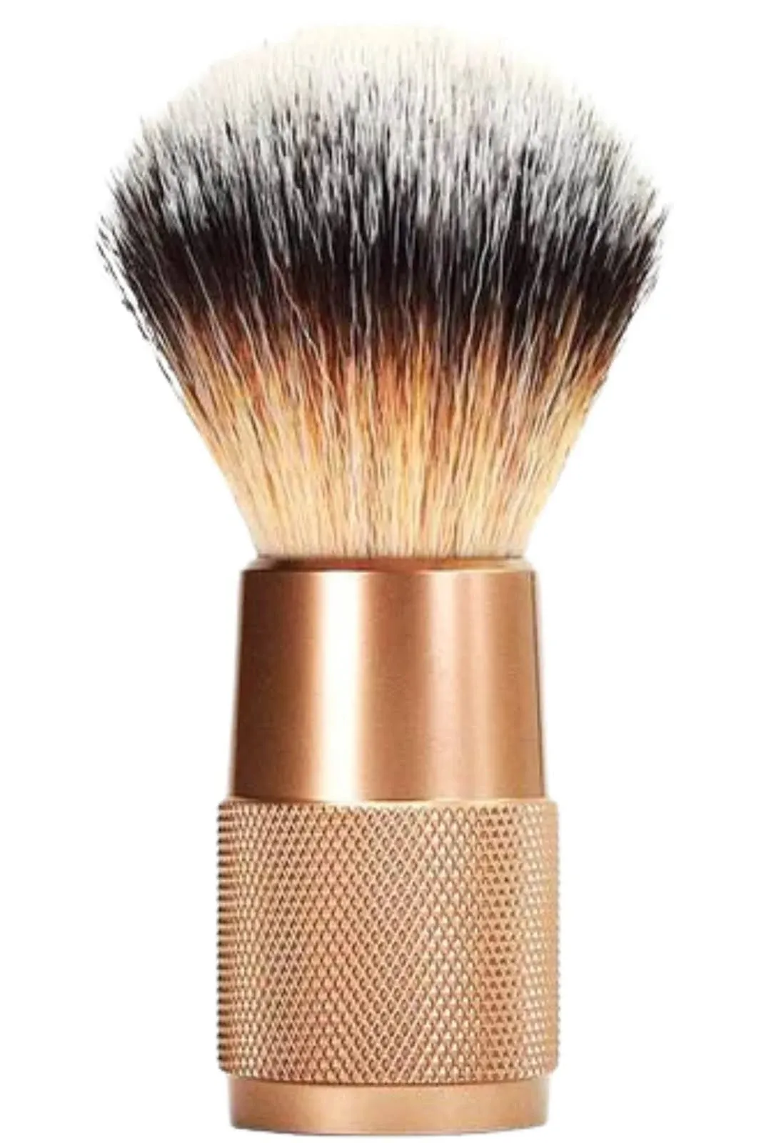 Synthetic Shaving Brush Rose Gold | Vegan Shaving Brush | Razor Bumps Treatment for Women | Shaving Brush in Metal for Ingrown Hair and Razor Burn Treatment| Pre Shave Exfoliator for Women | Bambaw