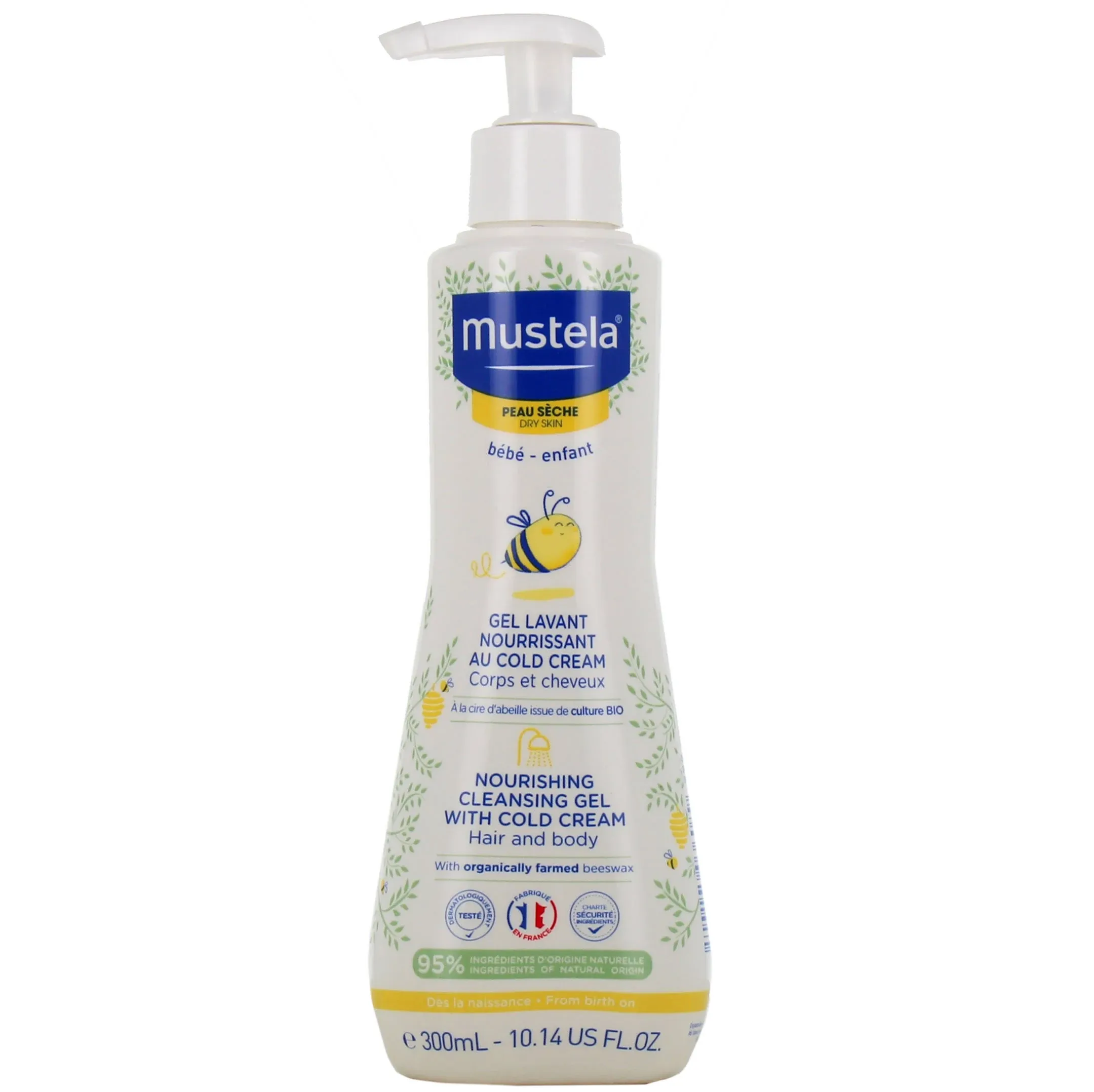 Mustela Cleansing Gel, Gentle, Hair and Body, Normal Skin - 16.90 US fl oz (500 ml)