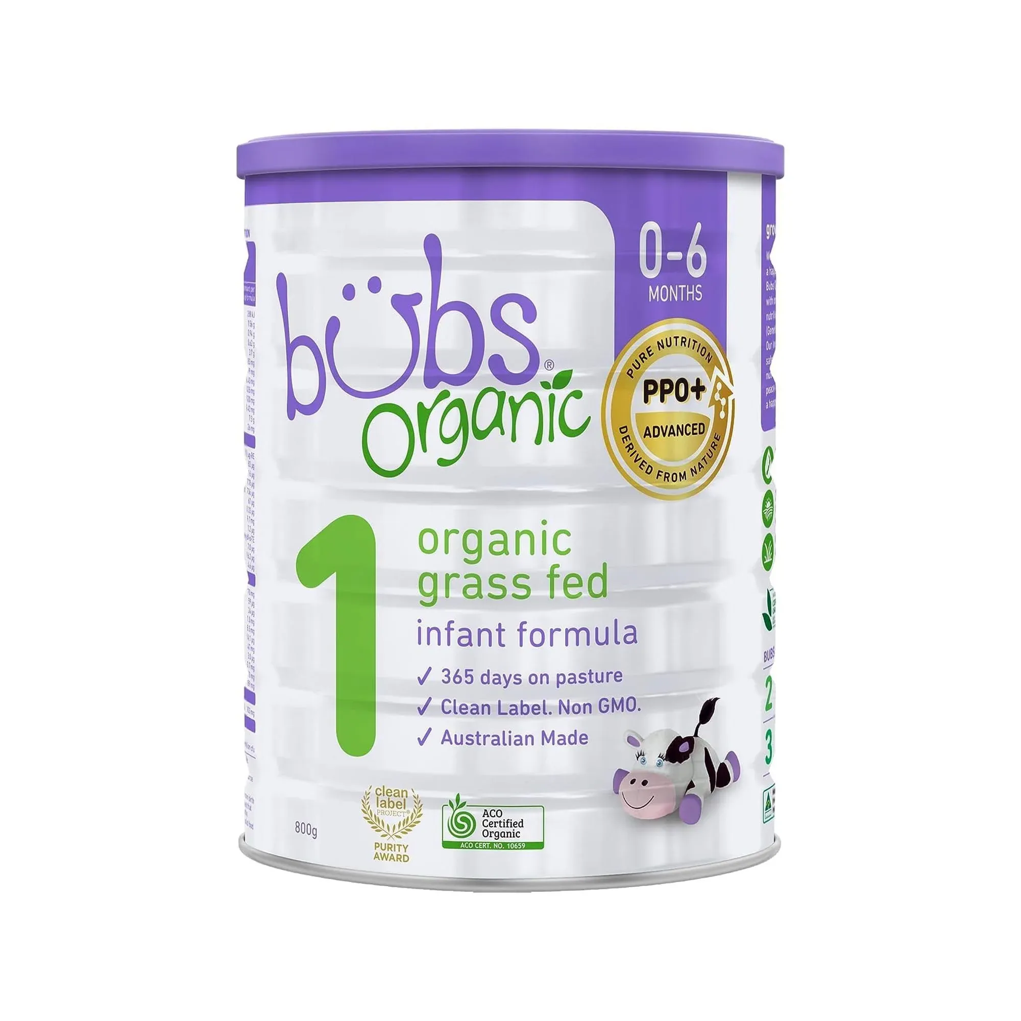 Bubs Organic Grass Fed Infant Milk Formula 800g