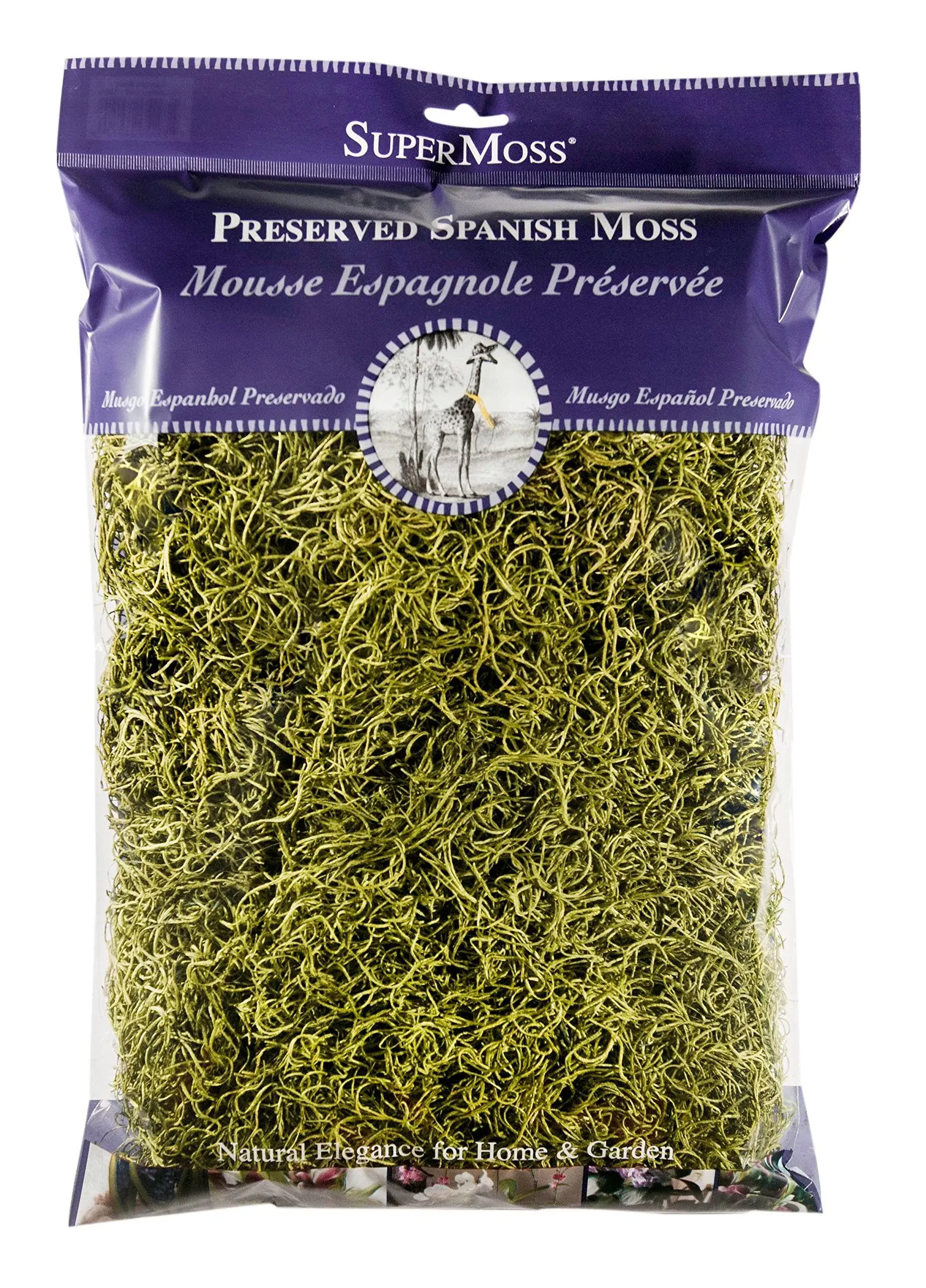 Super Moss 26968 Spanish Moss Preserved, Chartreuse, 8oz (200 Cubic inch)