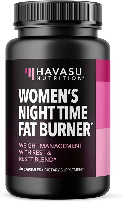 Night Time Fat Burner for Women | Weight Loss and Sleep Support Blend With Vitamin D | Metabolism Booster and Appetite Suppressant for Weight Loss | 2 Month Supply Weight Loss Pills for Women