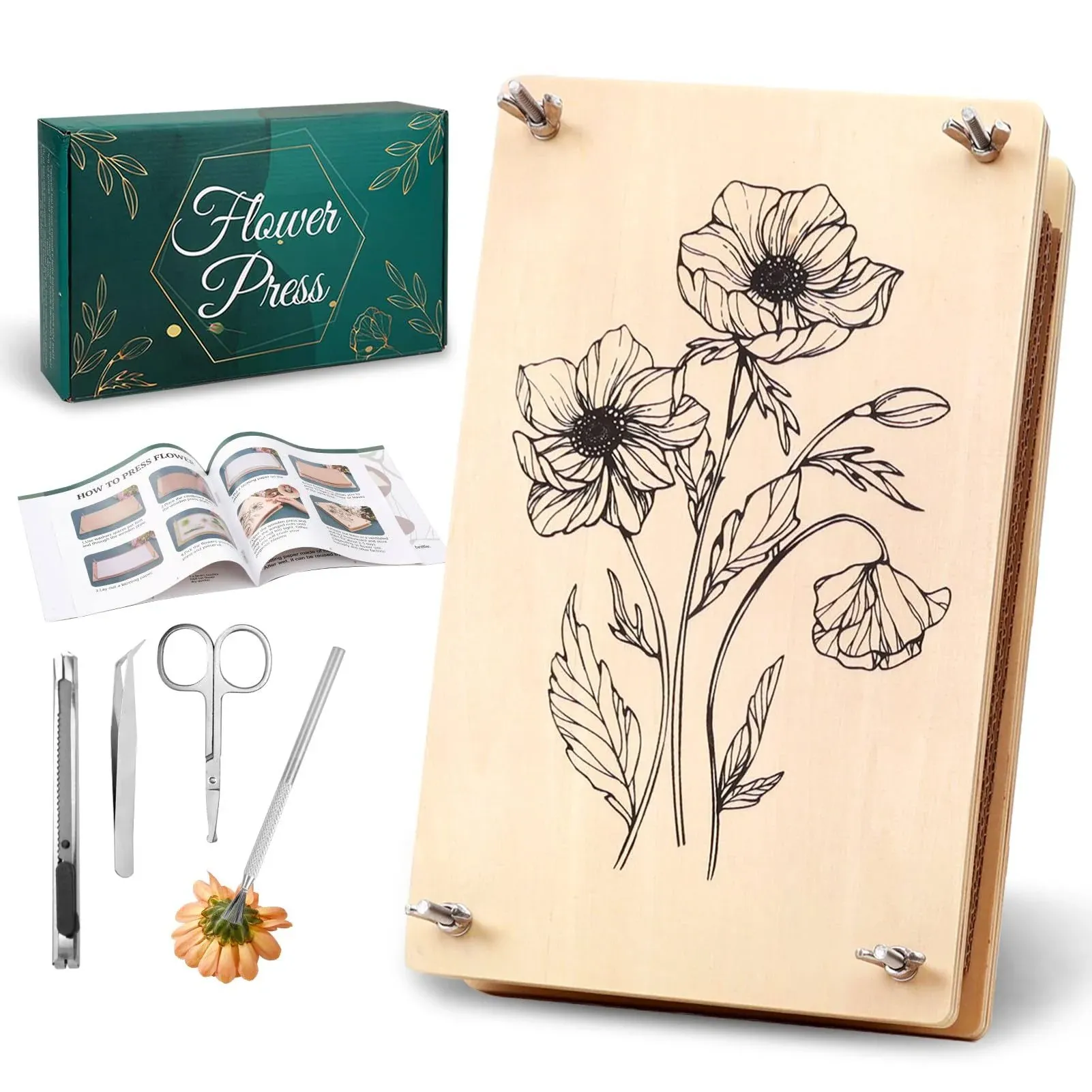 Aboofx Large Professional Flower Press Kit