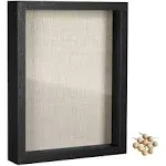 Shadow Box Frame 8x10 Display Case Box With High Definition Real Glass And Black